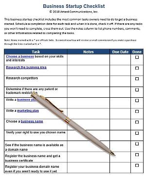 Business Startup Checklist Template from www.businessknowhow.com