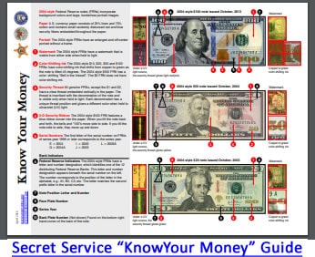 Secret Service guide shows how to detect counterfeit money